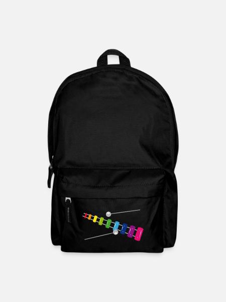 Regenbogen Xylophon – Farbenfrohes Musikinstrument - Rucksack - Schwarz