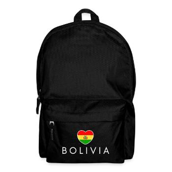 Herz mit bolivianischer Flagge, bolivianischer Stolz - Rucksack - Schwarz - Vorne