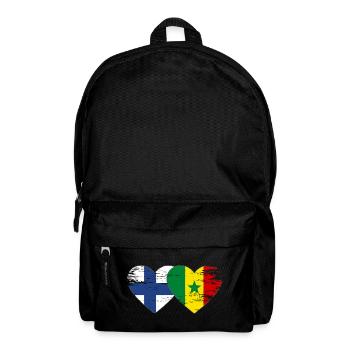 Finlande Sénégal Drapeau Coeur - Sac à dos - noir - Devant