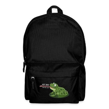 Hab dich -   ganz doll lieb – Frosch Cartoon - Rucksack - Schwarz - Vorne