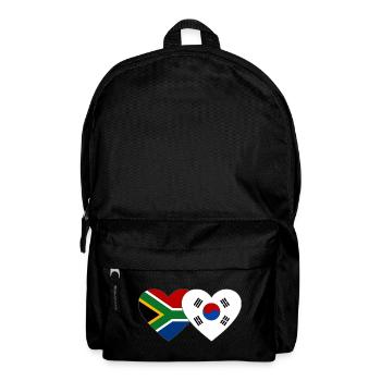 Afrique du Sud Drapeau de la Corée du Sud Coeur - Sac à dos - noir - Devant