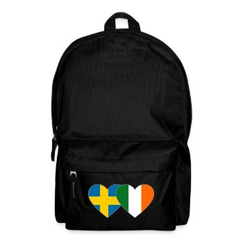 Schweden Irland Flagge Herz - Rucksack - Schwarz - Vorne