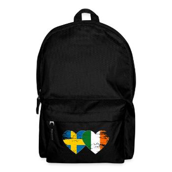 Sweden Ireland Flag Heart - Backpack - black - Front