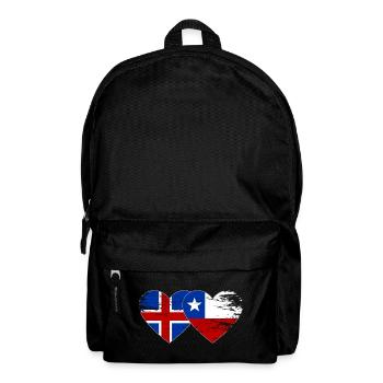 Islande Chili drapeau coeur utilisé - Sac à dos - noir - Devant