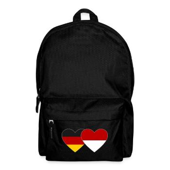 Allemagne Indonésie Drapeau Coeur - Sac à dos - noir - Devant