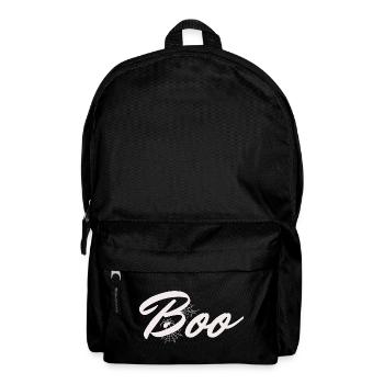 Boo Halloween Spider Web Lettering - Backpack - black - Front