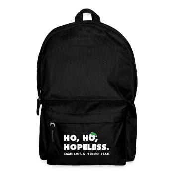 Ho ho hopeless: Anti-Christmas Saying - Backpack - black - Front
