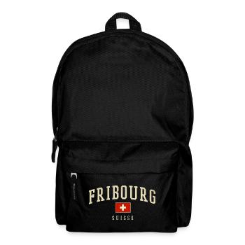 Fribourg Vintage Swiss Emblem - Backpack - black - Front