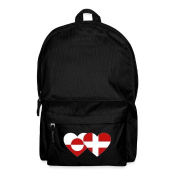 Drapeau du Groenland Danemark Cœur - Sac à dos - noir - Devant