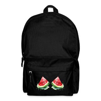 Aquarelle Pastèque - Sac à dos - noir - Devant