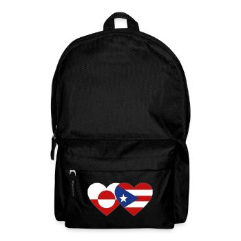 Groenland_Costa_Rica_Flagge_Herz - Backpack - black - Front