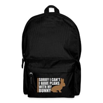 Sorry I Can't I Have Plans With My Bunny Hase Logo - Rucksack - Schwarz - Vorne