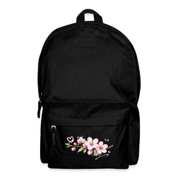 Pfirsichbluten_Graffiti - Rucksack - Schwarz - Vorne