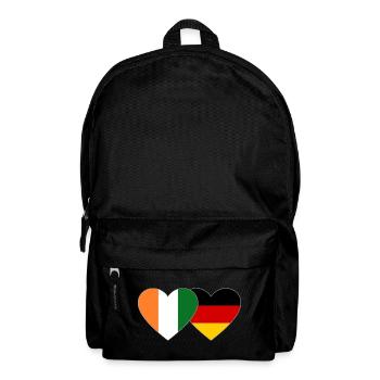 Cœur du drapeau de la Côte d’Ivoire et de l’Allemagne - Sac à dos - noir - Devant
