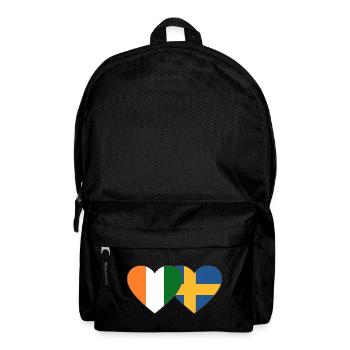 Cœur du drapeau de la Suède de la Côte d’Ivoire - Sac à dos - noir - Devant