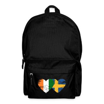 Cœur du drapeau de la Côte d’Ivoire de la Suède utilisé - Sac à dos - noir - Devant
