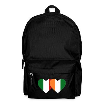 Italie Côte d’Ivoire Drapeau Cœur - Sac à dos - noir - Devant