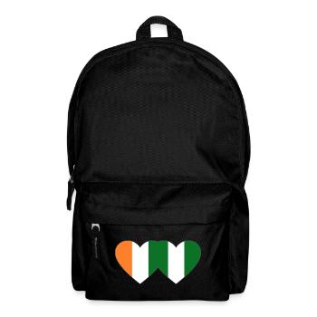 Cœur du drapeau du Nigeria de Côte d’Ivoire - Sac à dos - noir - Devant