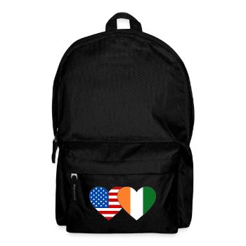 Cœur du drapeau de la Côte d’Ivoire des États-Unis - Sac à dos - noir - Devant