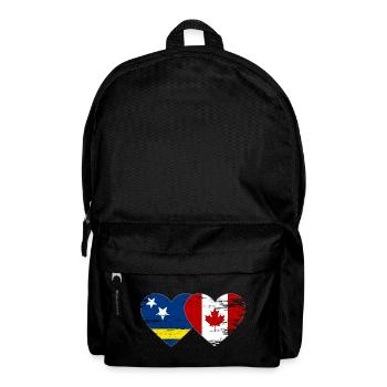 Curacao_Kanada_Flagge_Herz_used - Backpack - black - Front