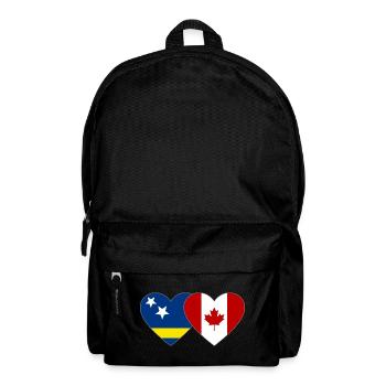Cœur du drapeau du Canada de Curaçao - Sac à dos - noir - Devant