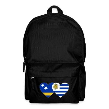Curacao_Uruguay_Flagge_Herz - Rucksack - Schwarz - Vorne