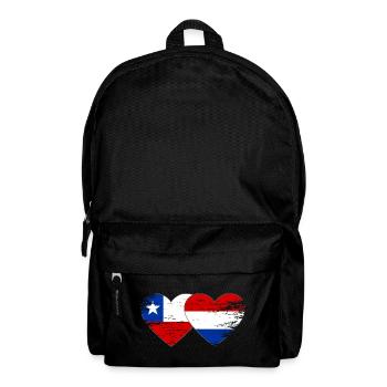 Chile_Holland_Flagge_Herz_used - Rucksack - Schwarz - Vorne
