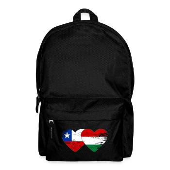 Bolivien_Ungarn_Flagge_Herz_used - Rucksack - Schwarz - Vorne