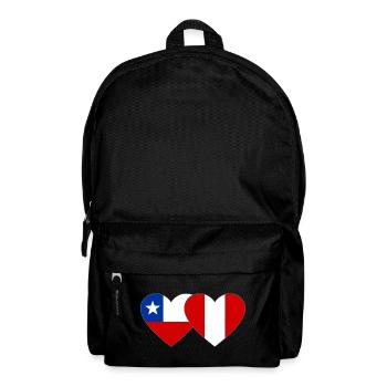 Chile_Peru_Flagge_Herz - Rucksack - Schwarz - Vorne