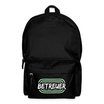 Betreuer Logo Schriftzug - Rucksack - Schwarz - Vorne