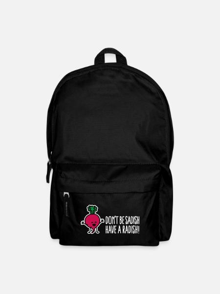 Seien Sie nicht traurig, haben Sie einen lustigen Rettich-Ernährungsberater - Rucksack - Schwarz