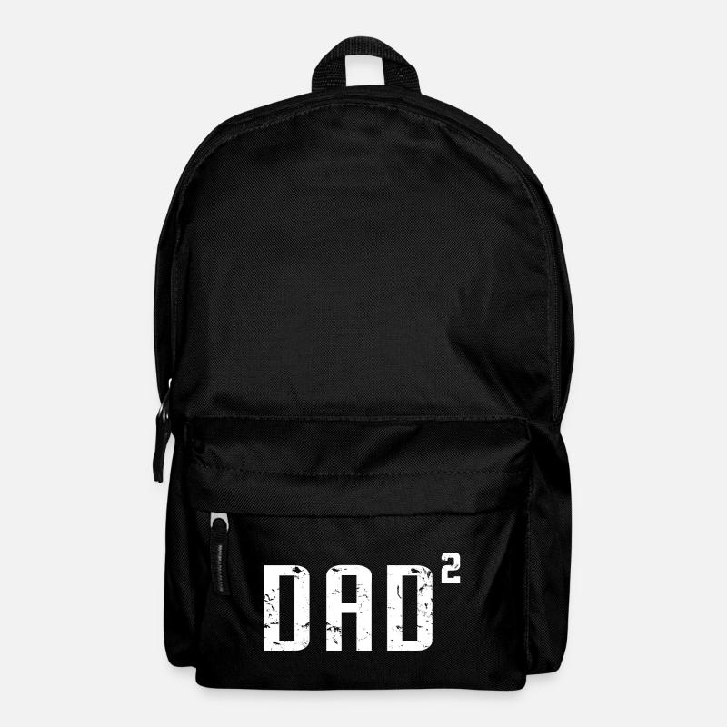 DAD von 2 - lustige Vatertagsgeschenk - Papa zwei Kinder - Rucksack - Schwarz