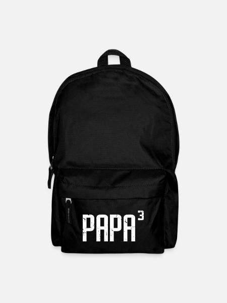 Papa von drei Kindern, Vatertagsgeschenk, Vater von 3 - Rucksack - Schwarz
