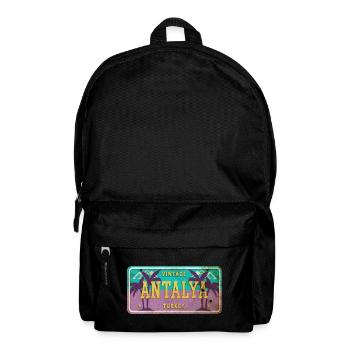Antalya Turkey Beach Vintage Sign - Backpack - black - Front