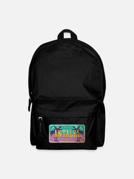 Antalya Türkei Beach Vintage Schild - Rucksack - Schwarz