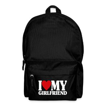 J’aime ma petite amie assortie au cadeau de la Saint-Valentin - Sac à dos - noir - Devant