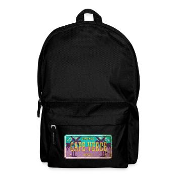 Kap Verde Vintage Palmen Schild - Rucksack - Schwarz - Vorne