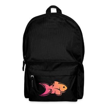 poisson poisson eau couleurs de la mer symbole icône logo - Sac à dos - noir - Devant