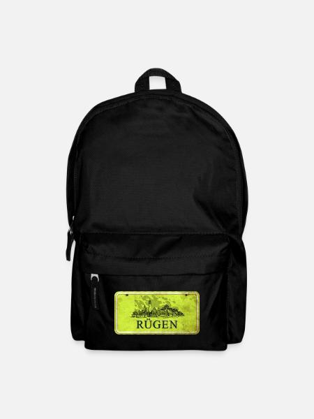 Rügen Vintage Schild - Rucksack - Schwarz