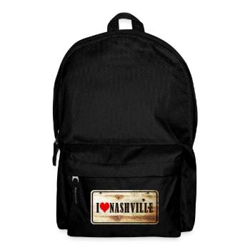 Ich liebe Nashville Vintage Schild - Rucksack - Schwarz - Vorne