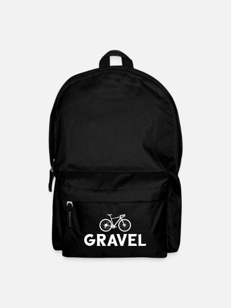 Gravel Bike Fahrrad Radfahrer Radfahrerin - Rucksack - Schwarz