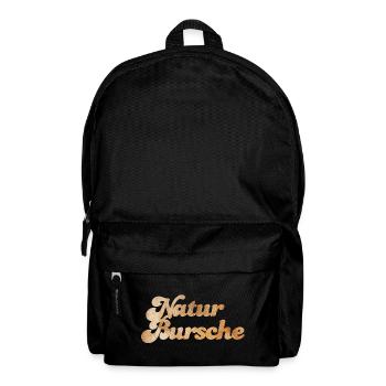 Naturbursche Handschrift Holz Maserung Outdoor Fan - Rucksack - Schwarz - Vorne