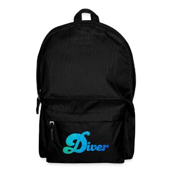Diver Divers Ocean Sea Underwater World Sea Cool - Backpack - black - Front