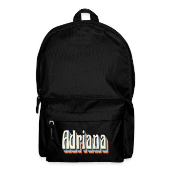 Adriana T-Shirt Retro Vintage T-Shirt Geschenk - Rucksack - Schwarz - Vorne