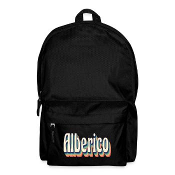 Alberico T-Shirt Retro Vintage T-Shirt Geschenk - Rucksack - Schwarz - Vorne