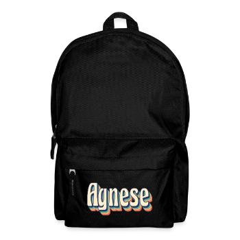 Agnes t-shirt retro vintage t-shirt gift idea - Backpack - black - Front