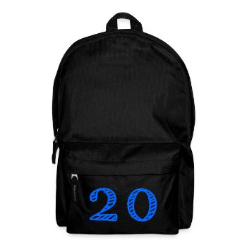 20. 20 ANS. 20e ANNIVERSAIRE. ANNIVERSAIRE 20 ANS. - Sac à dos - noir - Devant