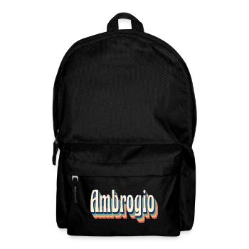 Ambrogio T-Shirt Retro Vintage T-Shirt Geschenk - Rucksack - Schwarz - Vorne
