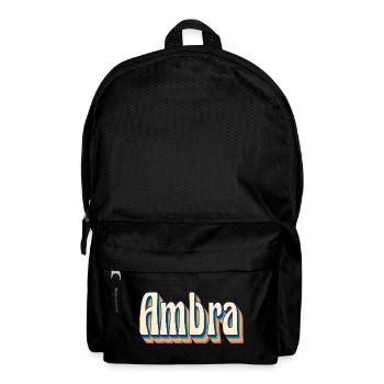 Vintage rétro ambre T-Shirt T-Shirt idée cadeau - Sac à dos - noir - Devant