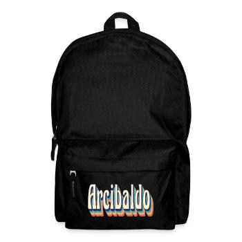 Vintage Retro Arcibaldo T-Shirt Geschenk T-Shirt - Rucksack - Schwarz - Vorne